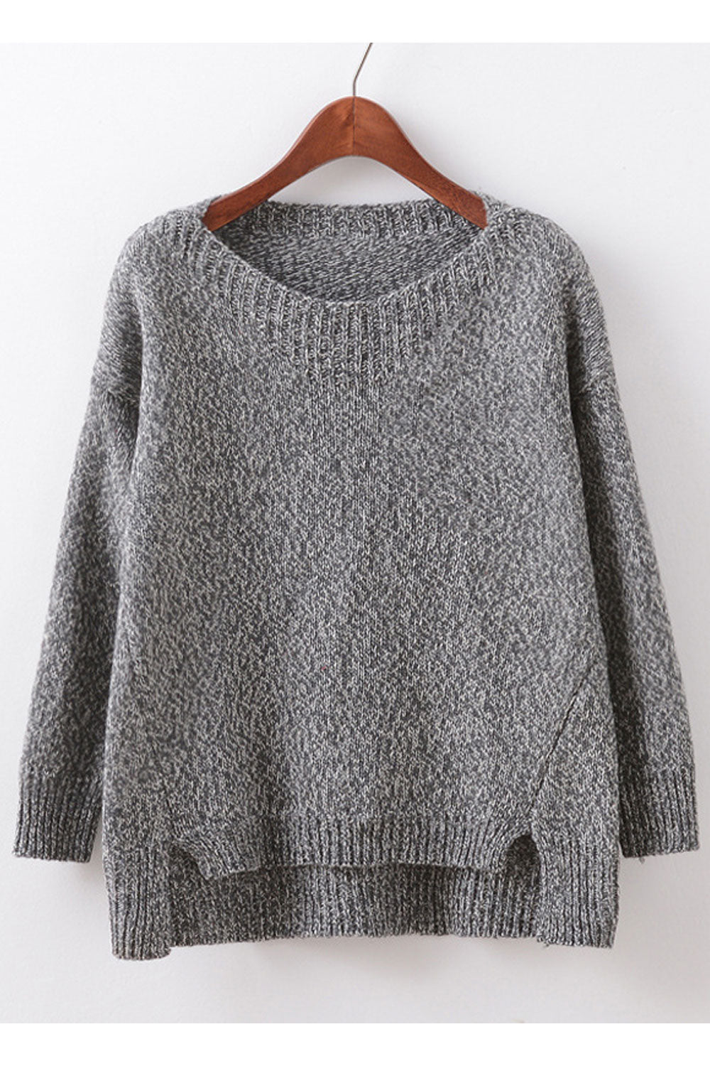 Women Lovely Solid Colored Windproof Long Sleeve Winter Pullover Weekend Sweater