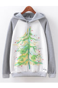 Women Soft & Reliable Long Sleeve Alluring Printed Pattern Winter Warm Casual Pullover Hoodie