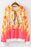Women Loose Fashion Long Sleeve Elegent Letter Pattern Easy Hat Neck Winter Pullover Hoodie