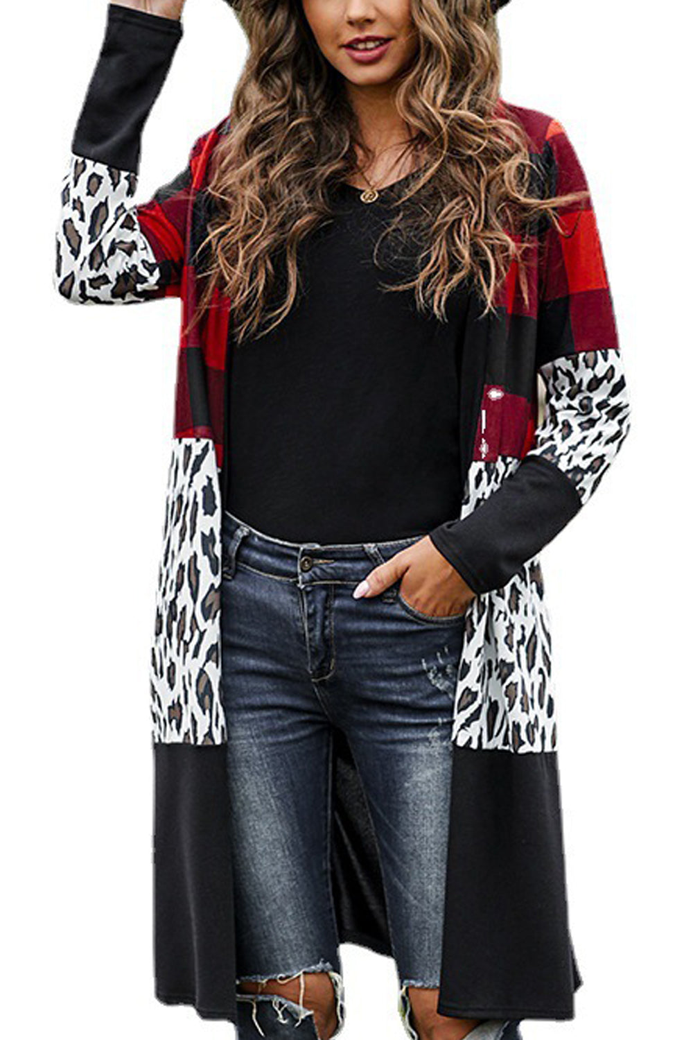 Women Stylish Cmaouflage Print Cozy Long Sleeve Loose Fit fashionic Winter Cardigan