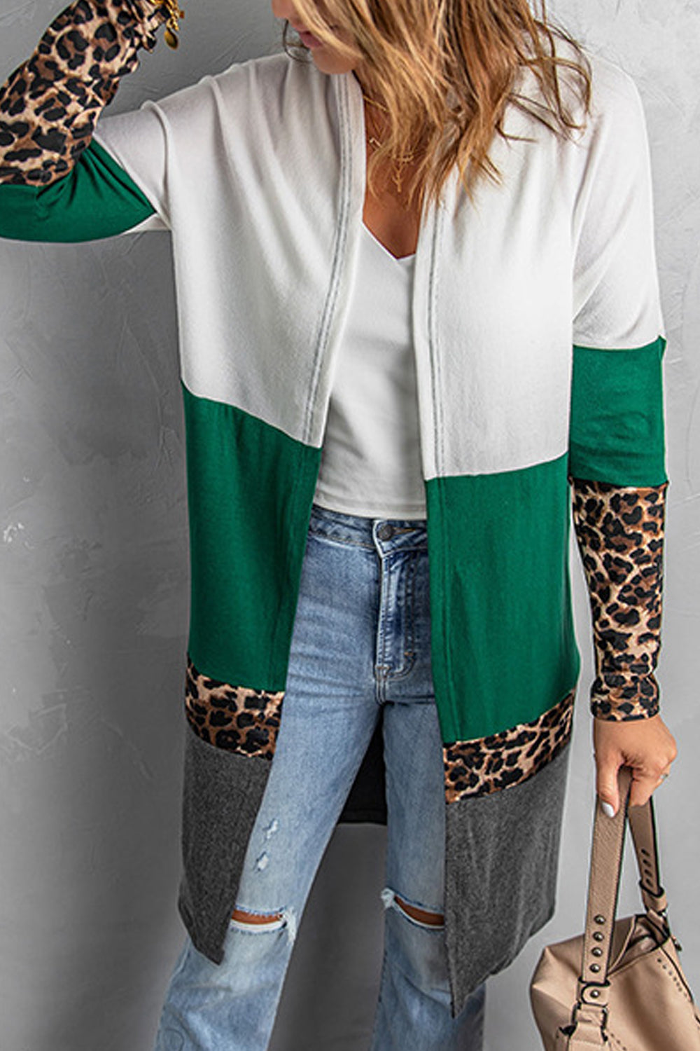 Women Stylish Cmaouflage Print Cozy Long Sleeve Loose Fit fashionic Winter Cardigan