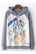 Women Splendid Printed Pattern Restful Long Sleeve Thick & Comfortable Pullover Hoodie