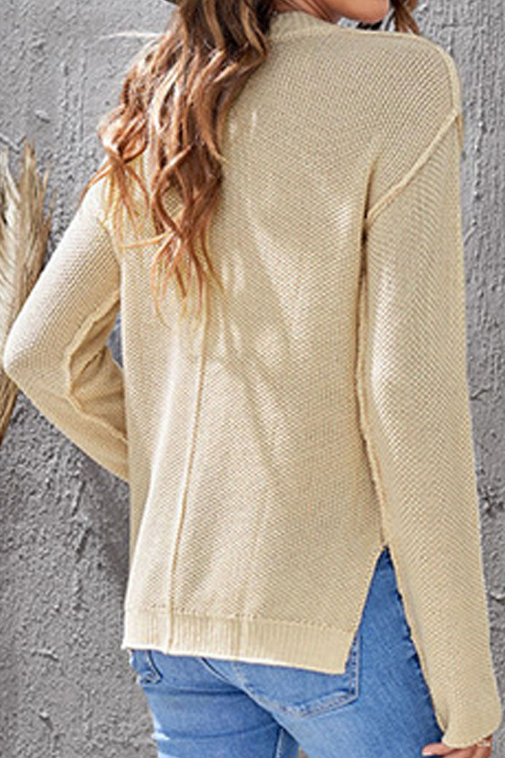Women Awesome Solid Colored Half Open Collar Long Sleeve Winter Windbreaker Sweater