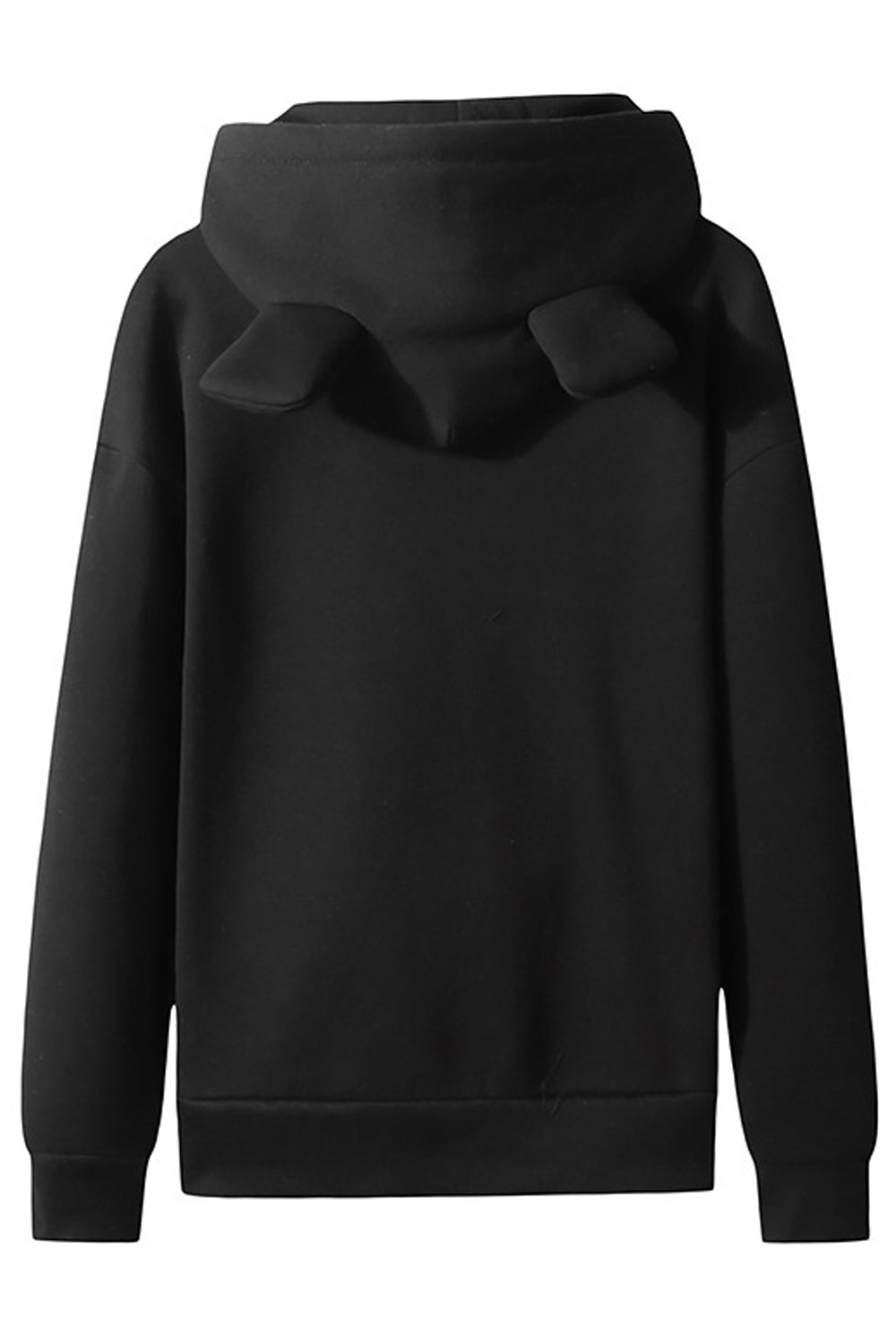Women Comfortable Long Sleeve Pockets Designed Durable Drawstring Hooded Neck Trendy Solid Colored Pullover Hoodie