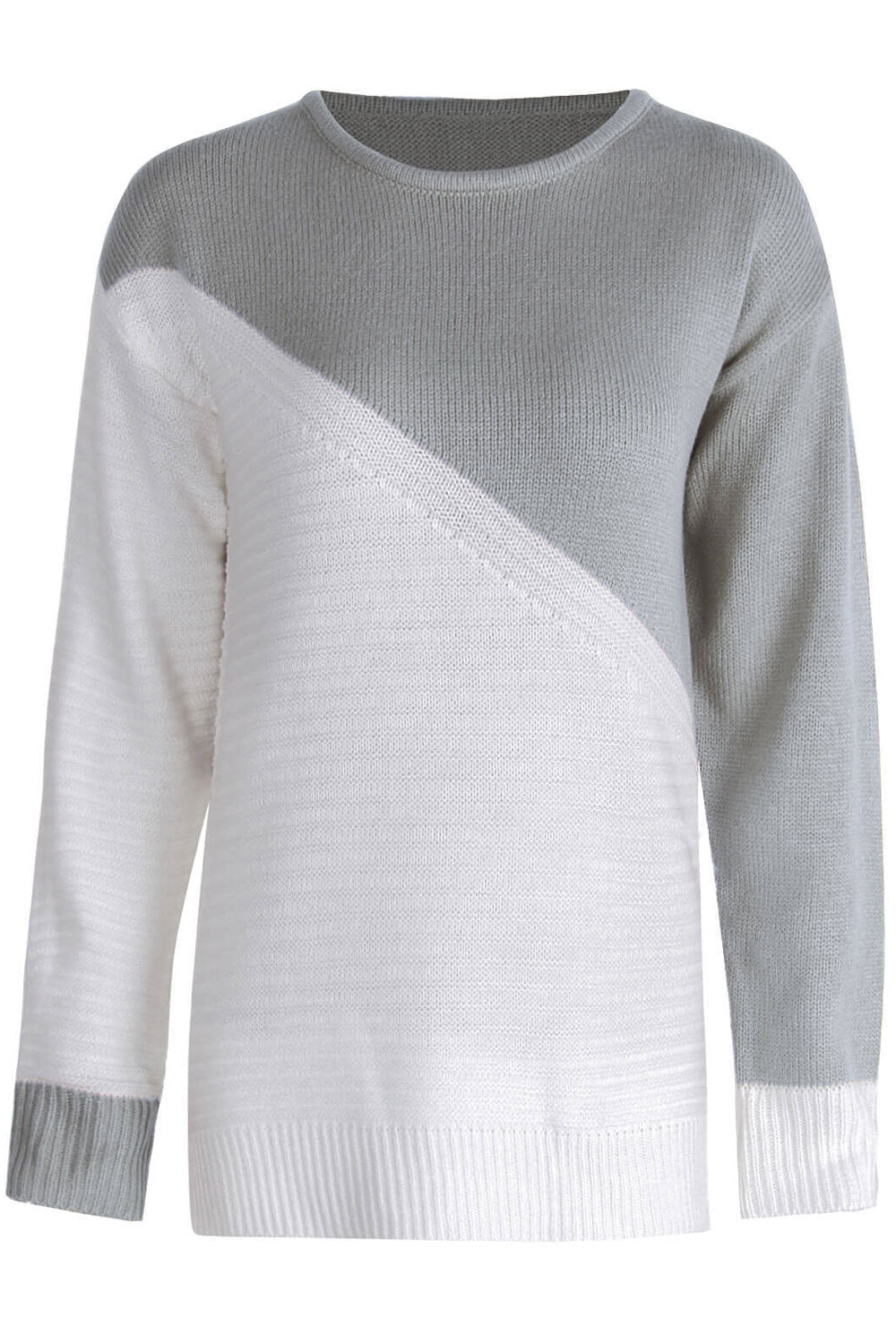 Women Fashionable Round Neck Solid Pattern Stretchable Hem & Cuff Pullover Winter Sweater
