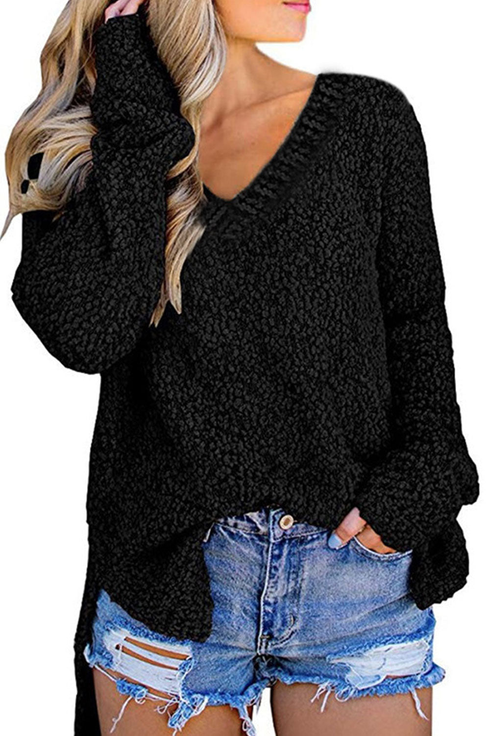 Women Exceptional Soft & Warm Material Constructed Loose Fit Knitted Winter Sweater