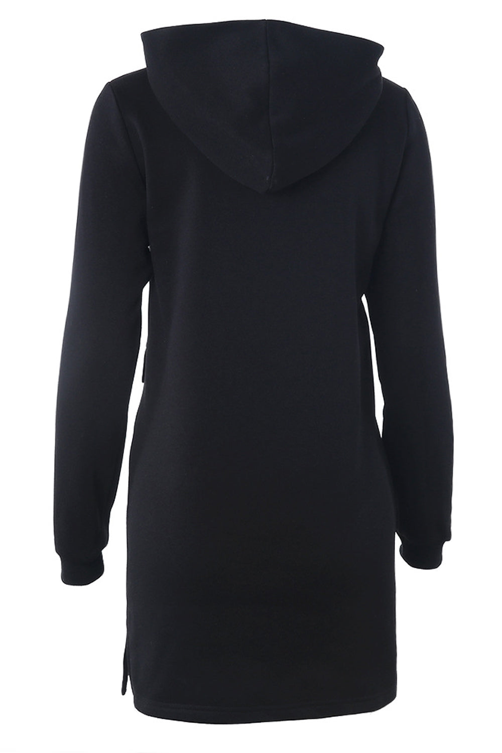 Women Protective Solid Pattern Zip Closure Comfy Flap Pockets Winter Hoodie