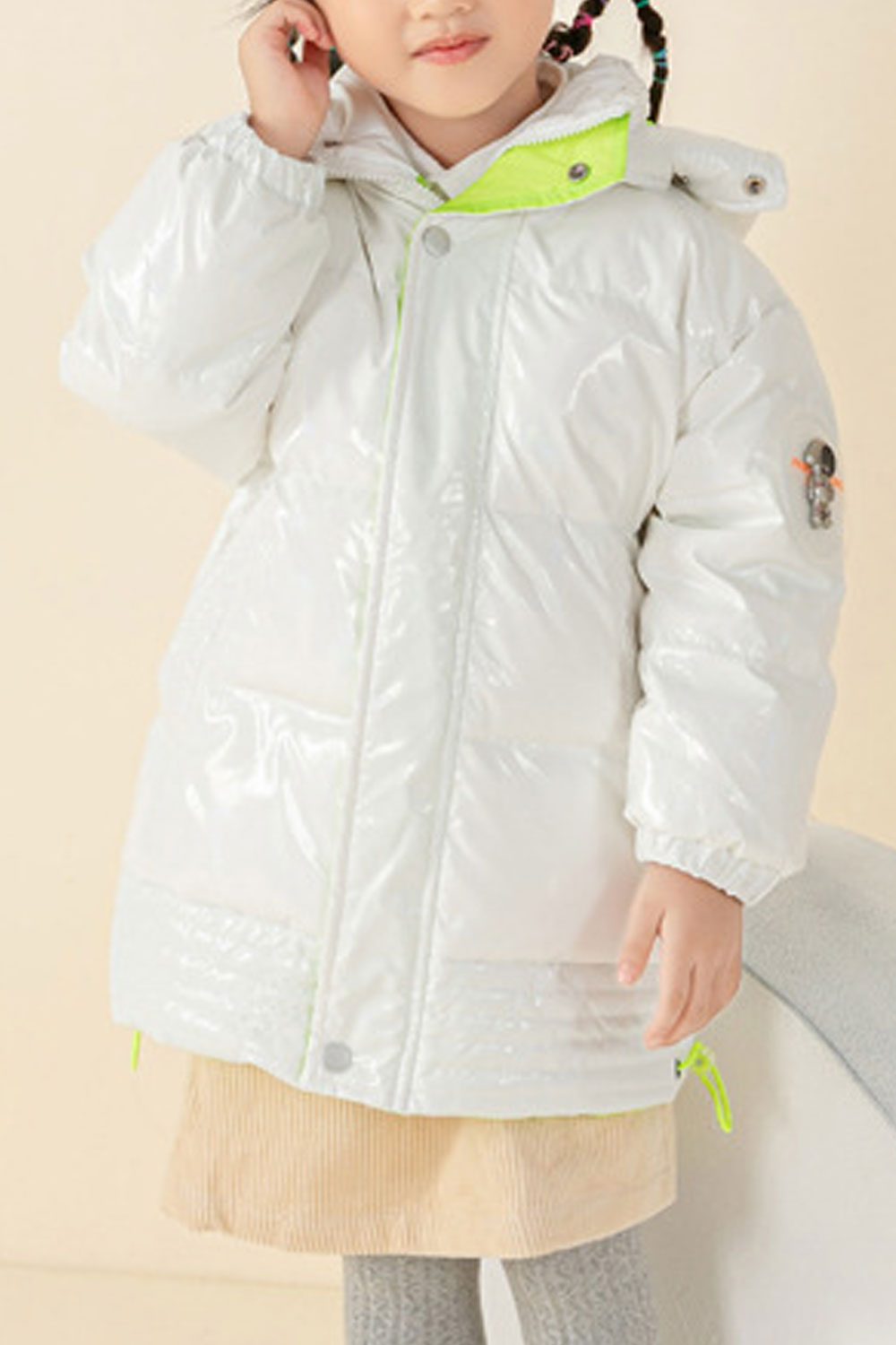 Kids Girls Shining Winter Padded Jacket