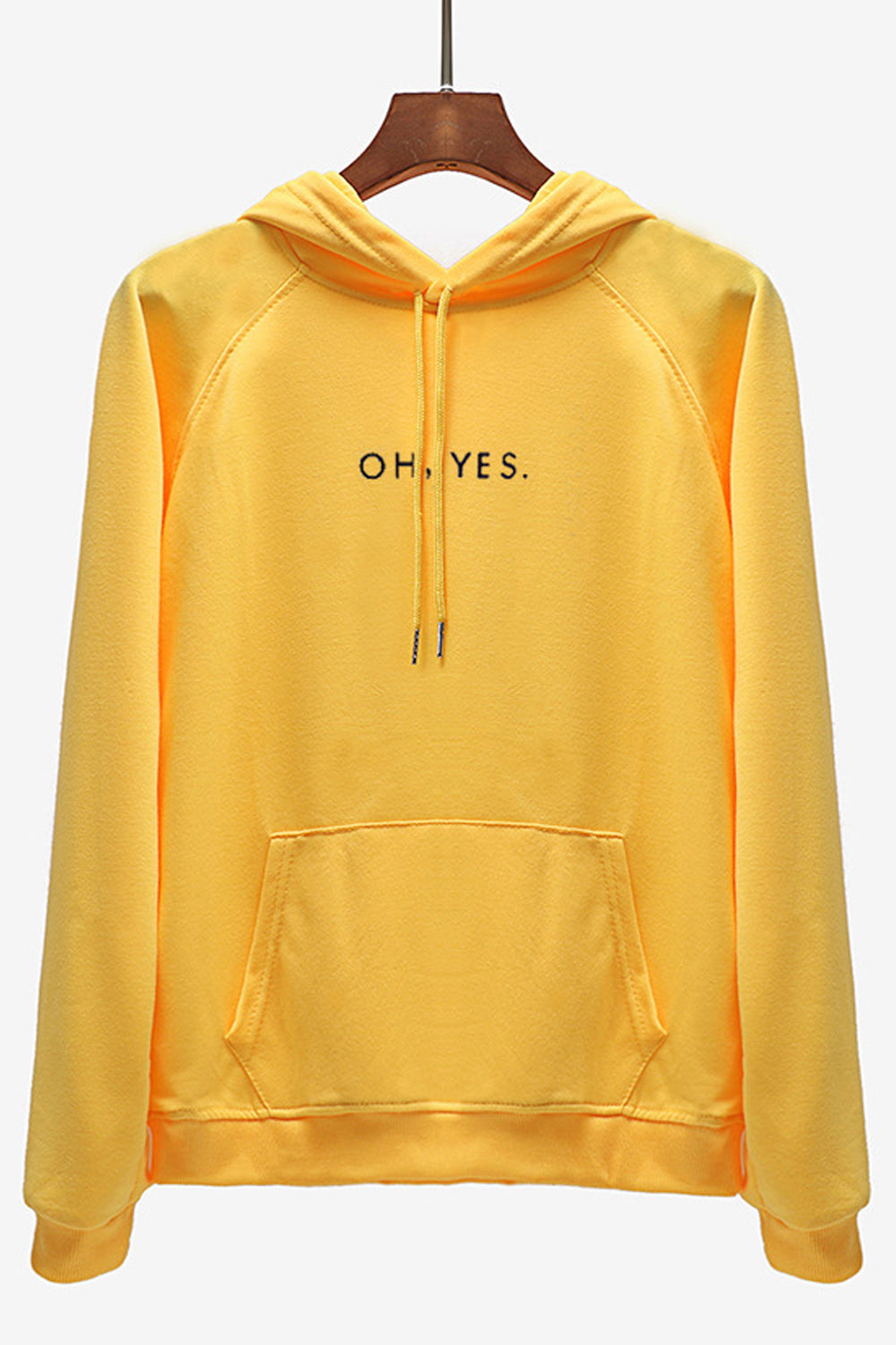 Women Relaxing Long Sleeve Hooded Neck Comfy Ribbed Hem Kangaroo Pocket Winter Hoodie