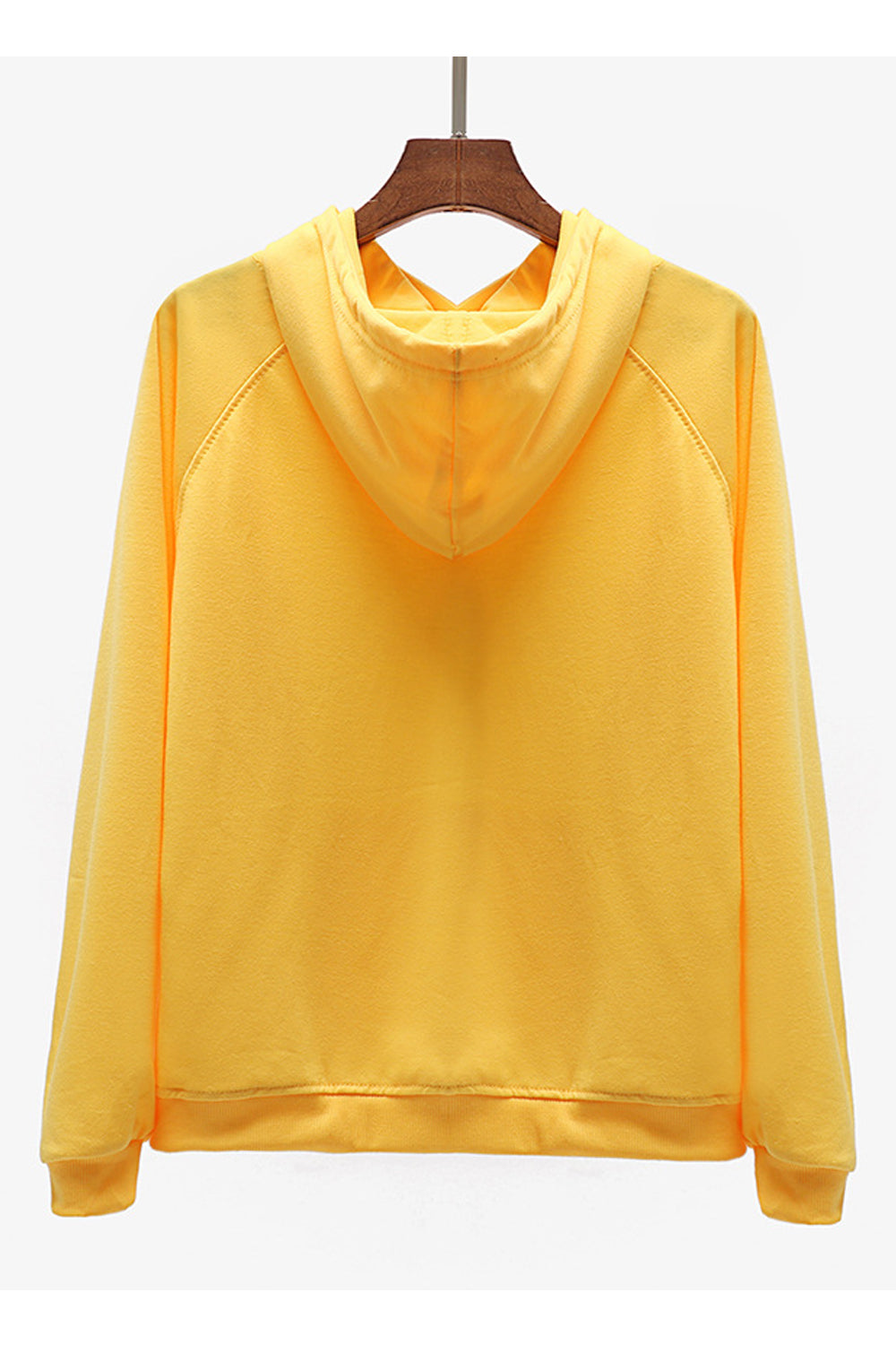 Women Relaxing Long Sleeve Hooded Neck Comfy Ribbed Hem Kangaroo Pocket Winter Hoodie