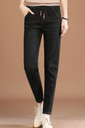 Women Slim Fit High-Waist Superb Solid Colored Pockets Designed Summer Casual Denim Jeans