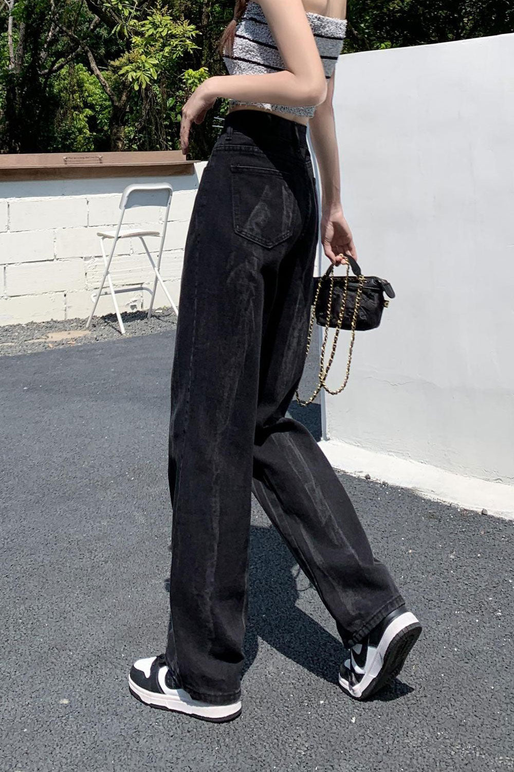 Women Comfortable High-Waist Magnificent Solid Colored Restful High-Waist Casual Jeans