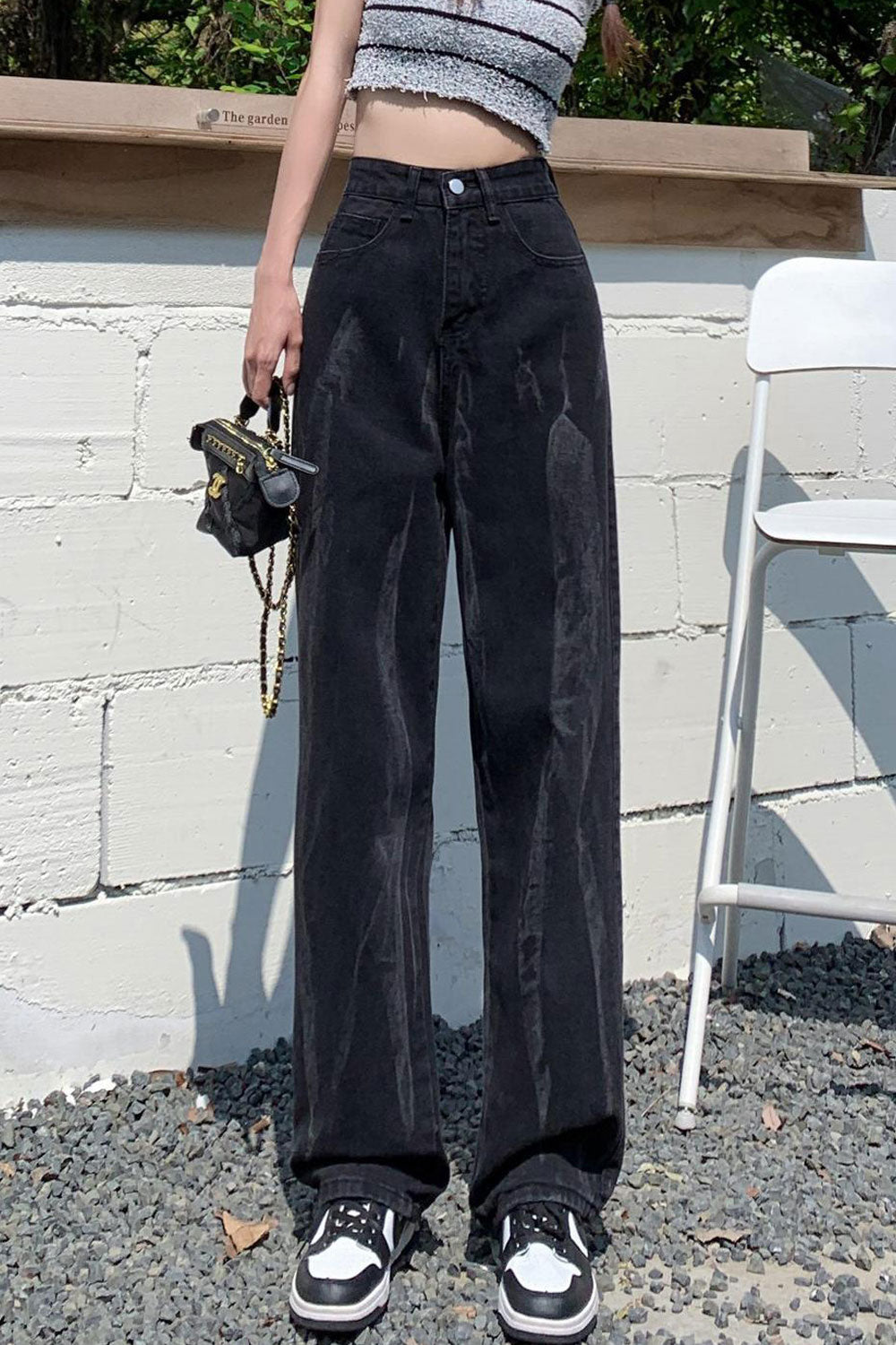 Women Comfortable High-Waist Magnificent Solid Colored Restful High-Waist Casual Jeans