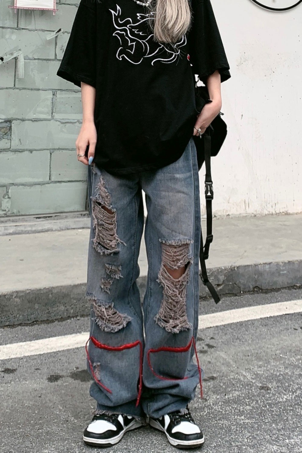 Women Outstanding Solid Colored Thin & Comfortable High-Waist Ripped Fashion Weekend Denim Jeans