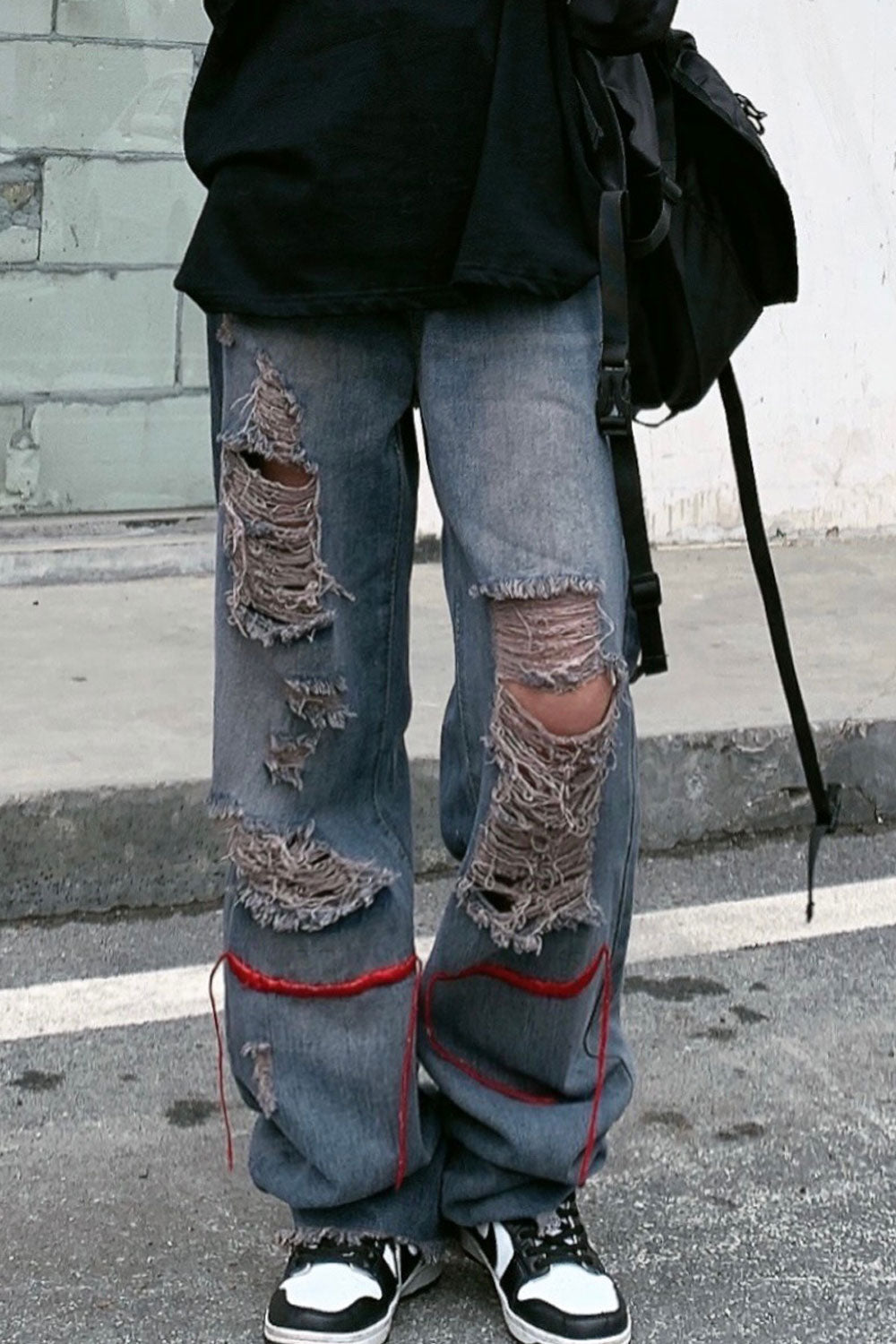 Women Outstanding Solid Colored Thin & Comfortable High-Waist Ripped Fashion Weekend Denim Jeans