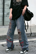 Women Outstanding Solid Colored Thin & Comfortable High-Waist Ripped Fashion Weekend Denim Jeans