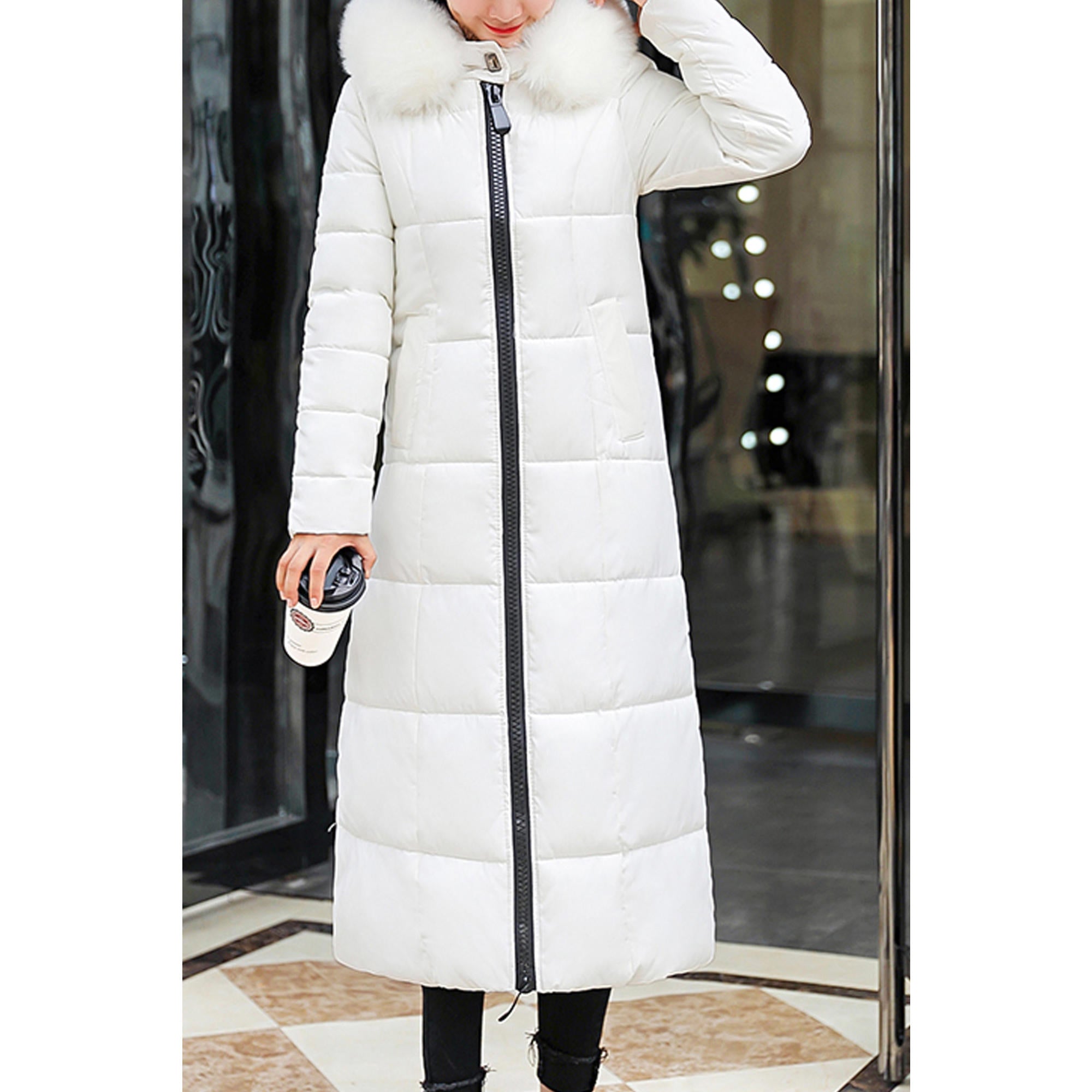 Women Thick Cotton Long Section Warm Padded Jacket