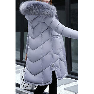Women Solid Colored Thick Pocket Styling Casual Winter Cozy Jacket