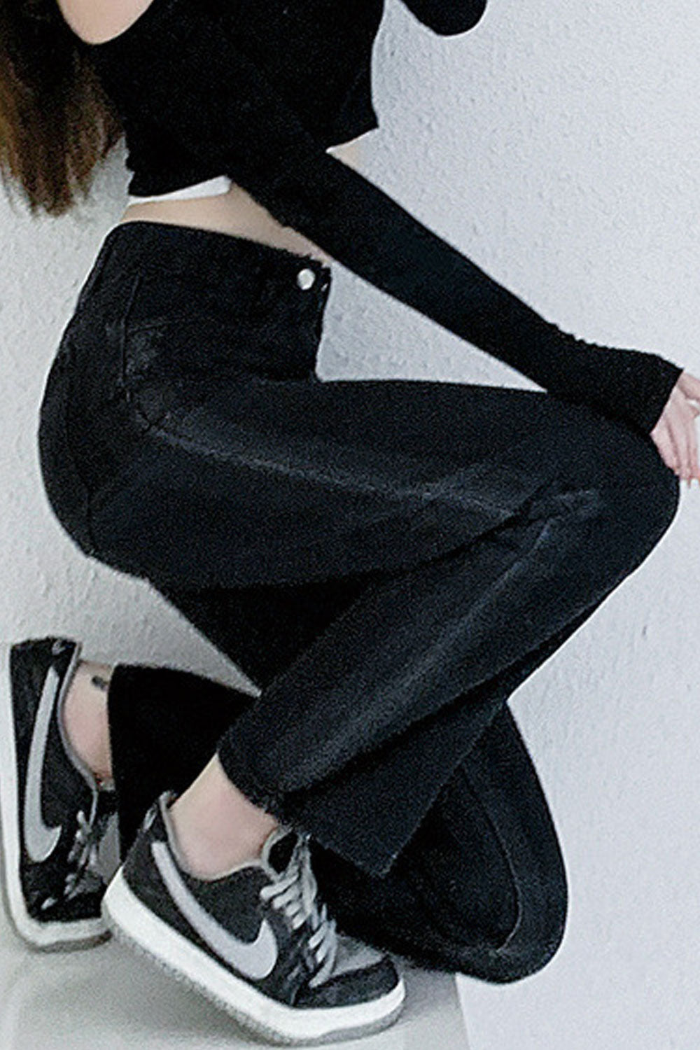 Women Superb Solid Colored Restful High-Waist Weekend Straight Denim Jeans