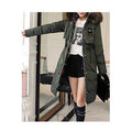 Women Casual Long Zipper Warm Winter Padded Jacket