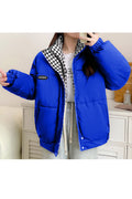 Women Restful Stand Collar Long Sleeve Zipper Closure Comfy Side Pockets Warm Padded Jacket