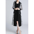 Women Embroided Collar Neck Evening Dress