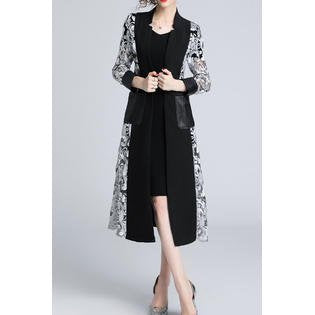 Women Embroided Collar Neck Evening Dress