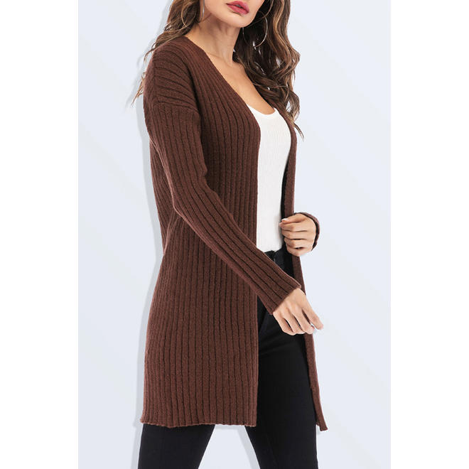 Women Stylish Long Sleeved Solid Cardigan