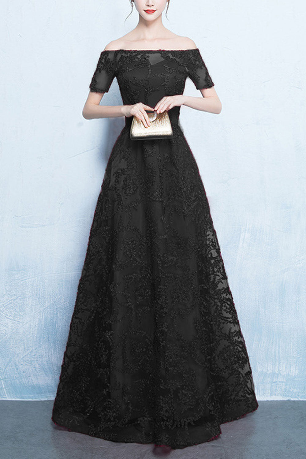 Women Round Neck Long Sleeve Maxi Dress