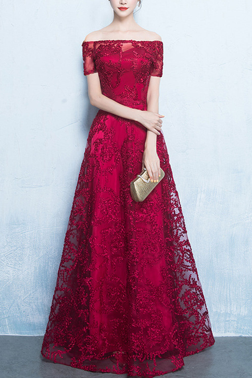 Women Round Neck Long Sleeve Maxi Dress