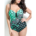 Women Bust Adjustable Keyhole One Piece Swimwear