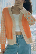 Women Beautiful Printed Style Warm Button Down Cute Winter Cardigan