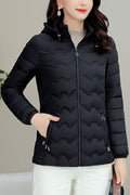 Women Enthralling Hooded neck Stretchable Cuff Drawstring Style Side Pocket & Easy Zip Fastener Soothing Winter Padded Jacket