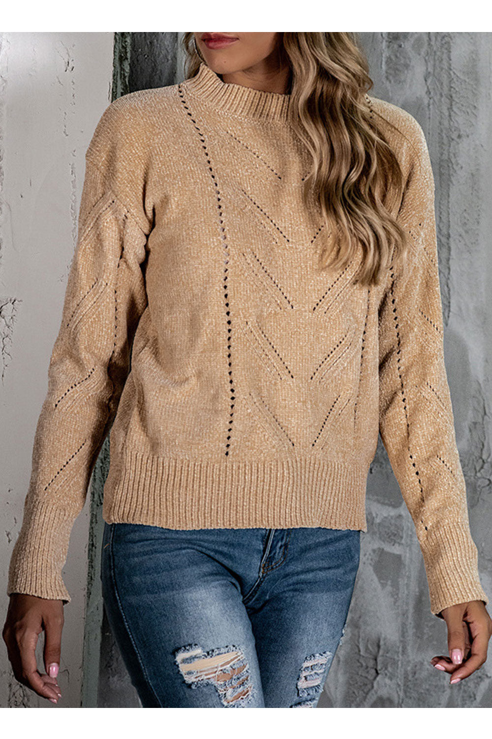 Women Winter Comfortable Round Neck Regular Fit Knitted Warm Sweater