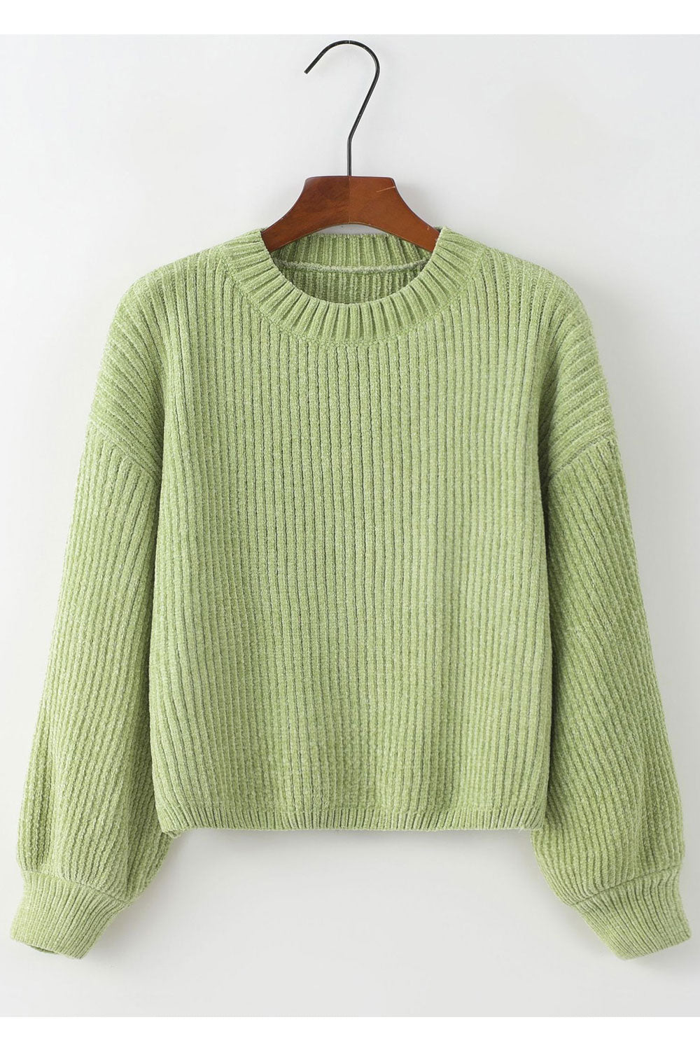 Women Bloom Knitted Round Neck & Fitted Ribbed Cuff Smooth Winter Sweater