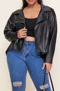 Women Charming Lapel Collar Neck Zippered Cuff Oblique Zippered Tale Style Casual Jacket