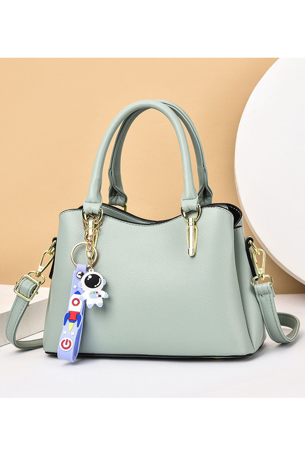 Women Stylish Zipper Pocket PU Handbag