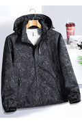 Women Floral Patterned Stand Collar Neck Comfy Stretchable Velcro Cuff Easy Front Zippered Closure Winter Casual Jacket