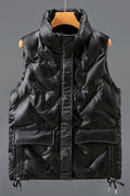 Women Diamond Shape Designing Square Pockets Padded Vest