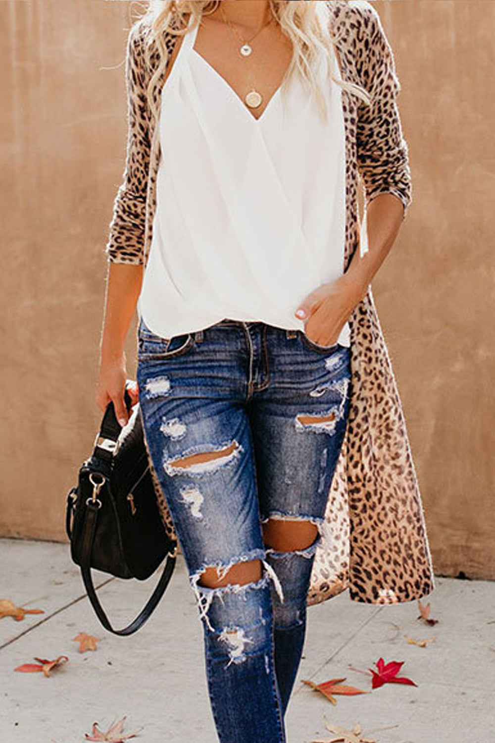 Women Superb Printed Pattern Long Sleeve Front Open Attractive Winter Cardigan