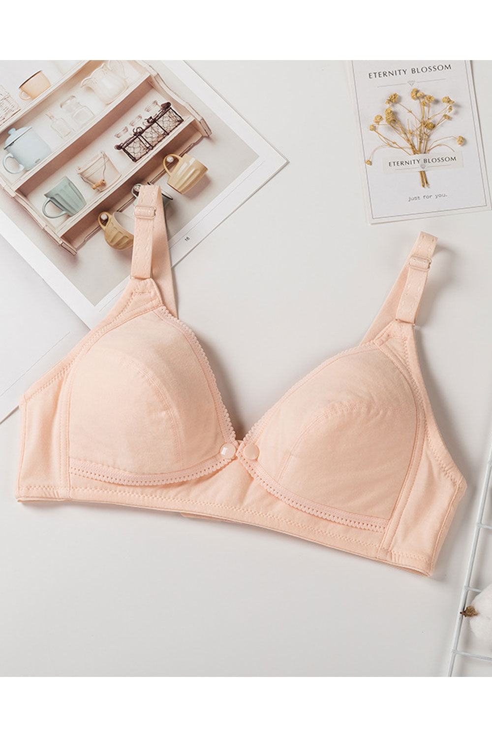 Women Plus Thin Wireless Push Up Bra Comfort Breathable Nursing Bra