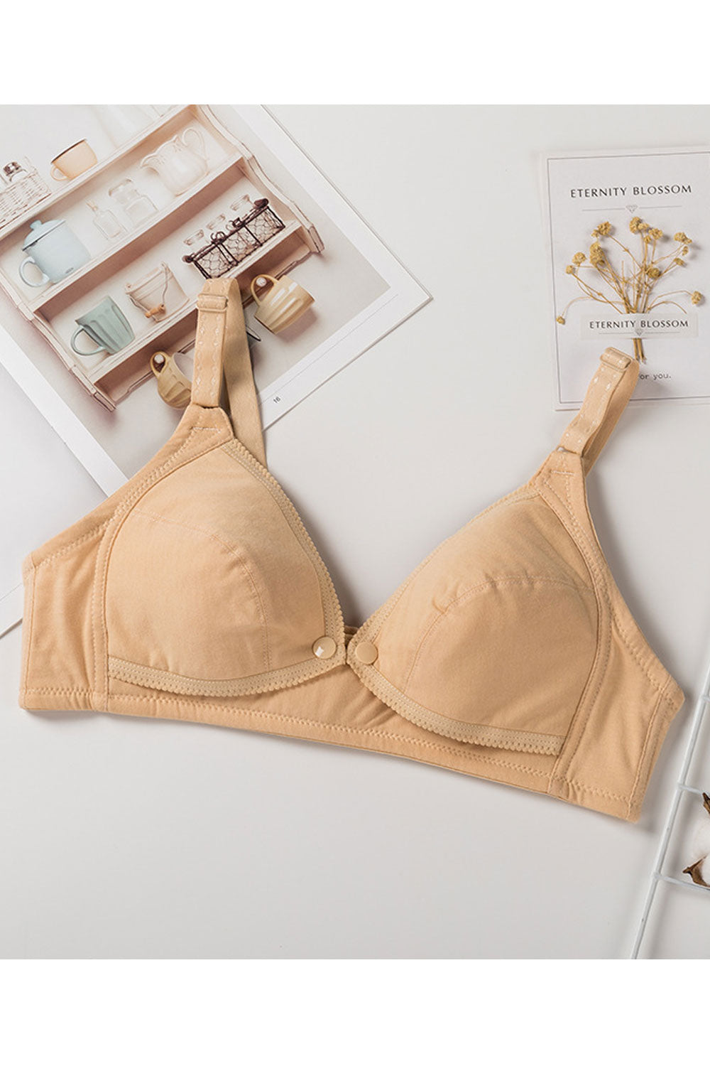 Women Plus Thin Wireless Push Up Bra Comfort Breathable Nursing Bra