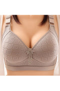 Women Plus Sports Bra without Thin Steel Ring Vintage Pattern Silky Soft Smoothing Wireless Bra