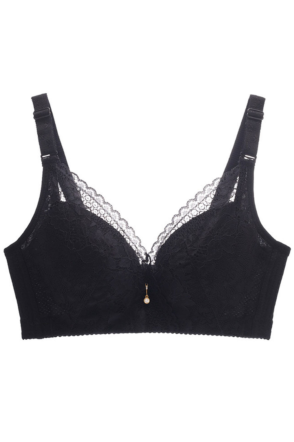 Women Plus Ultra-Thin Stylish Lace Bra Wireless Non-Padded Bra