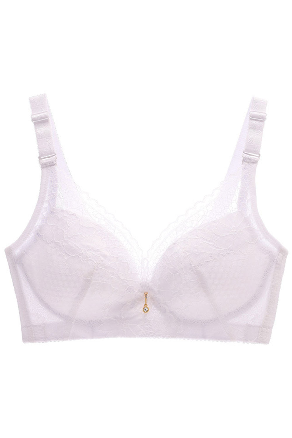 Women Plus Ultra-Thin Stylish Lace Bra Wireless Non-Padded Bra