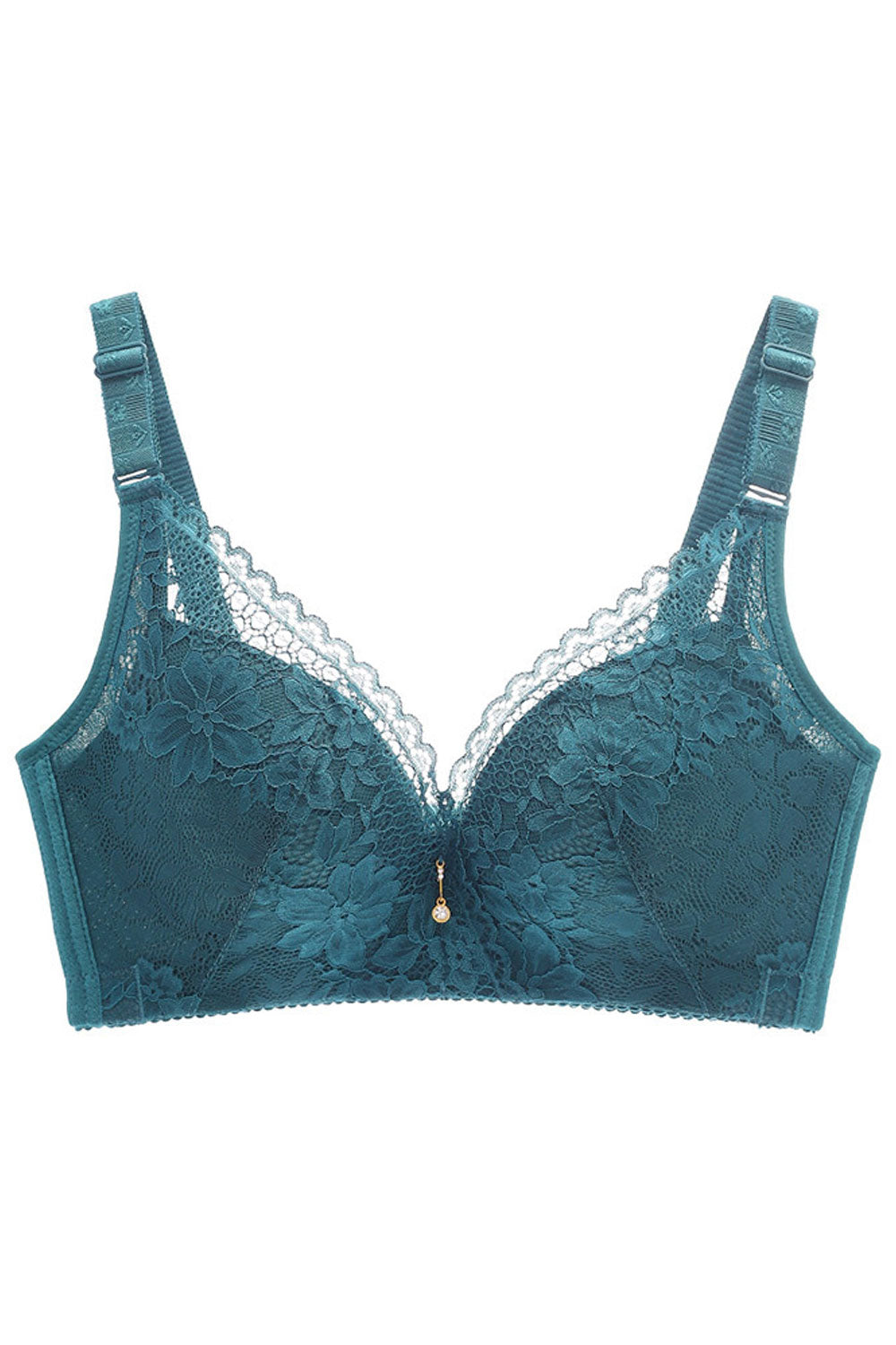 Women Plus Ultra-Thin Stylish Lace Bra Wireless Non-Padded Bra