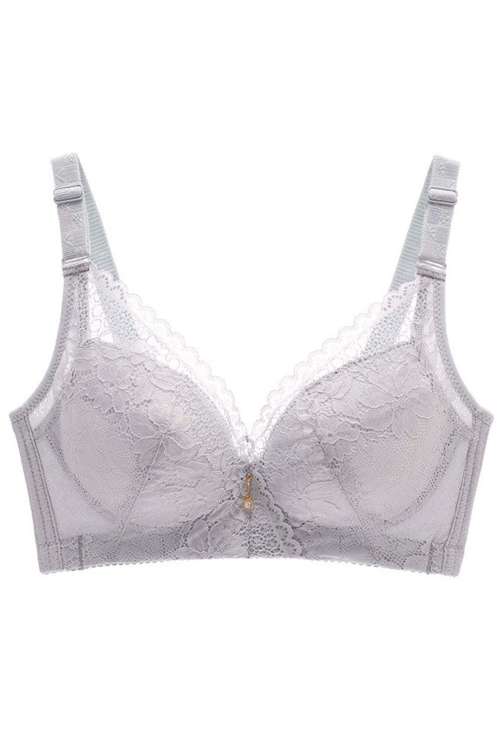 Women Plus Ultra-Thin Stylish Lace Bra Wireless Non-Padded Bra