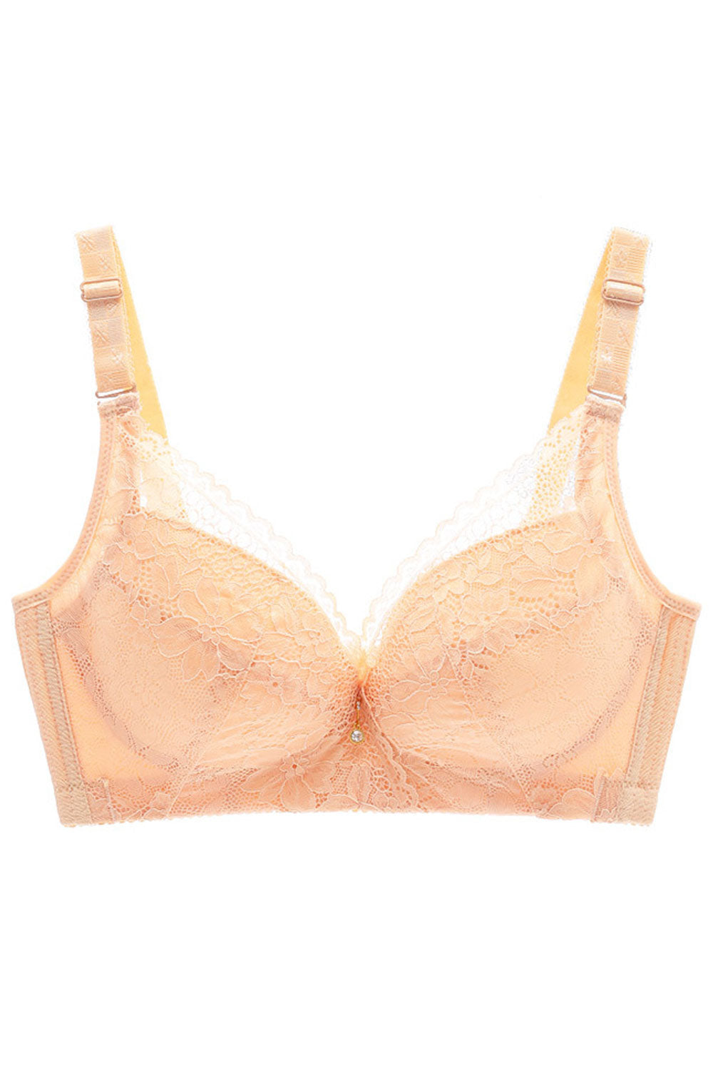 Women Plus Ultra-Thin Stylish Lace Bra Wireless Non-Padded Bra