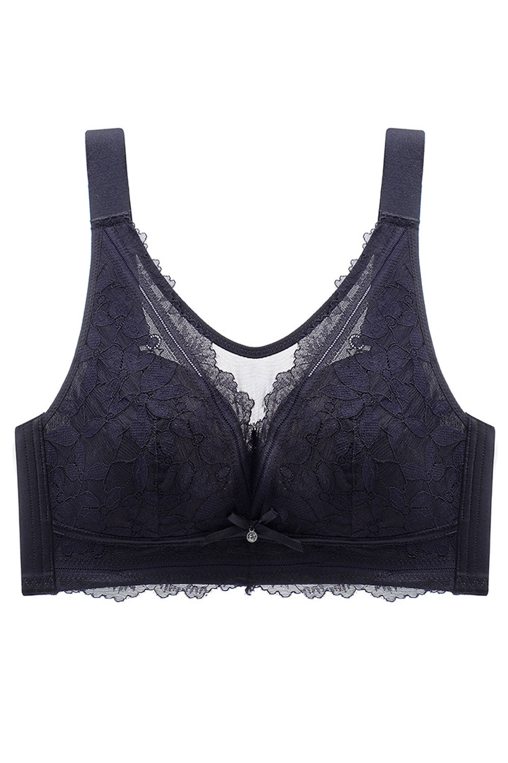 Women Plus Wire Free Slim Prevent Sagging Lace Bra