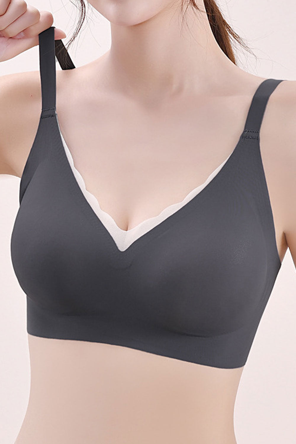 Women New Beautiful, Gathering, Traceless, Breathable, Push-Up,Anti-Fading, Adjustable, Comfortable, Fixed Shoulder Straps Back